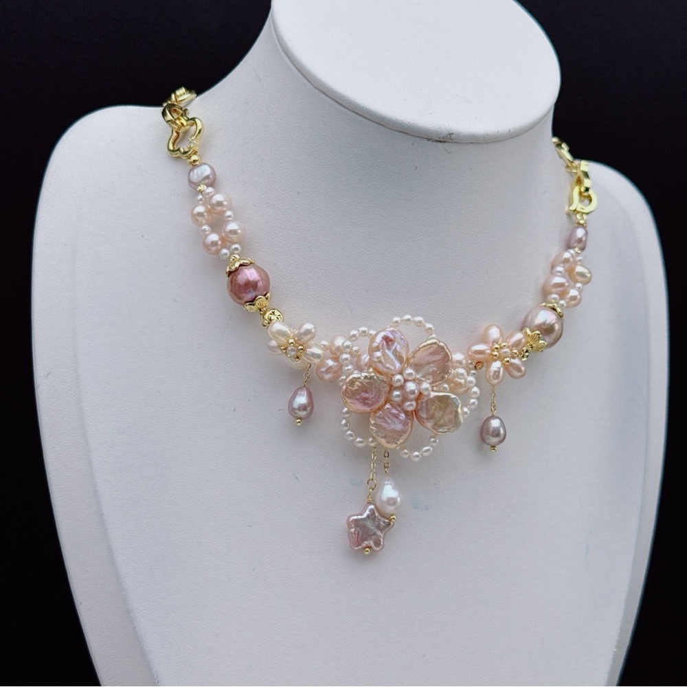 26B179 Handmade Premium Quality Freshwater Baroque Pearl Bracelet 2in1 - Picture 7 of 10
